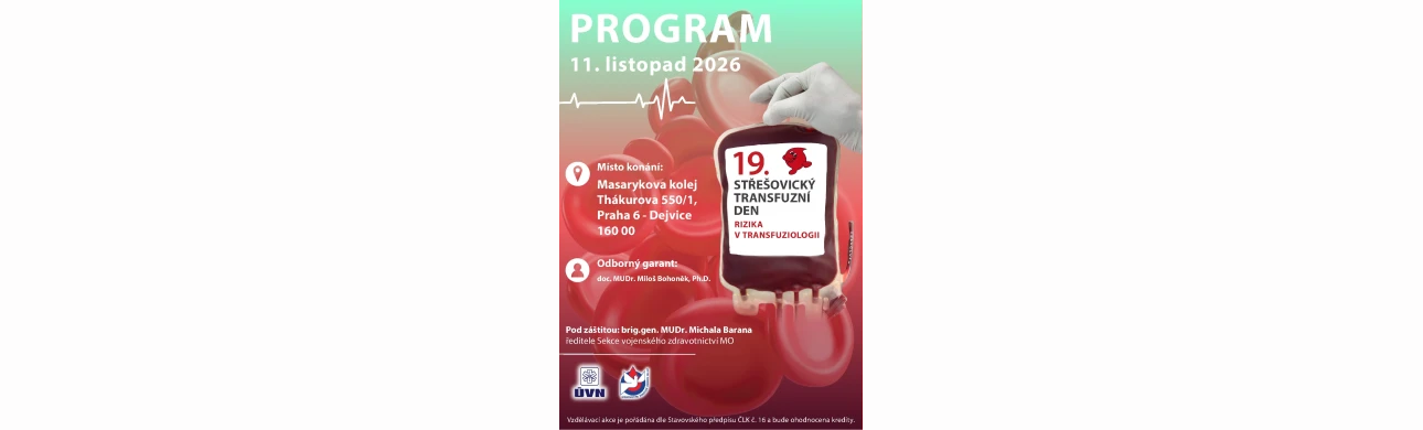 19. Střešovický transfuzní den - Rizika v transfuziologii